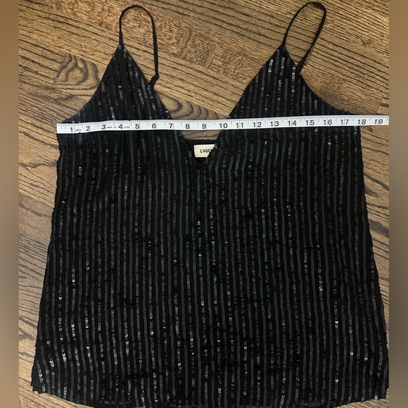 L’Agence Gabriella V Neck Sequin Cami - size medium - Picture 4 of 10
